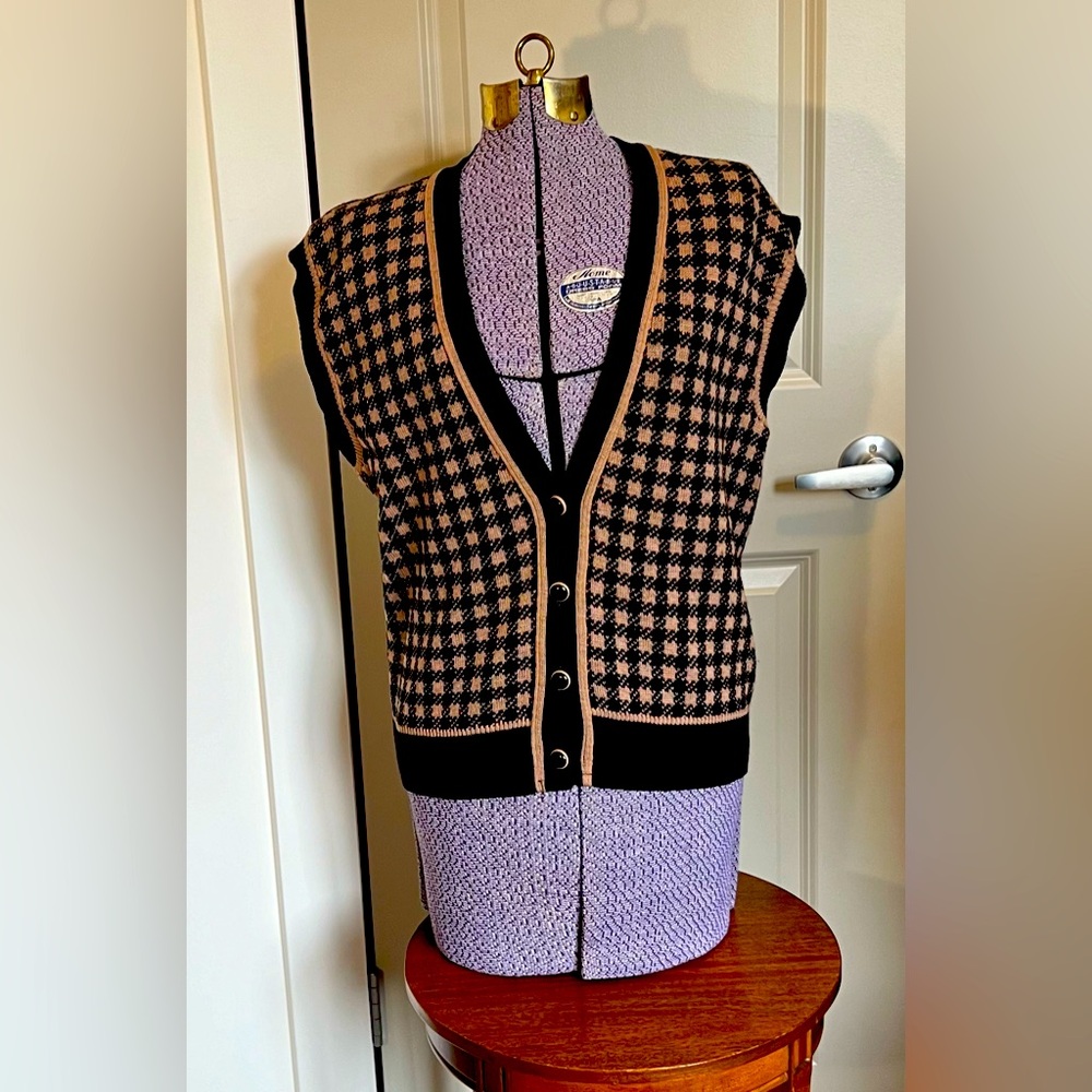 Vintage Pendleton Virgin Wool Womens Cardigan Sweater Vest Medium